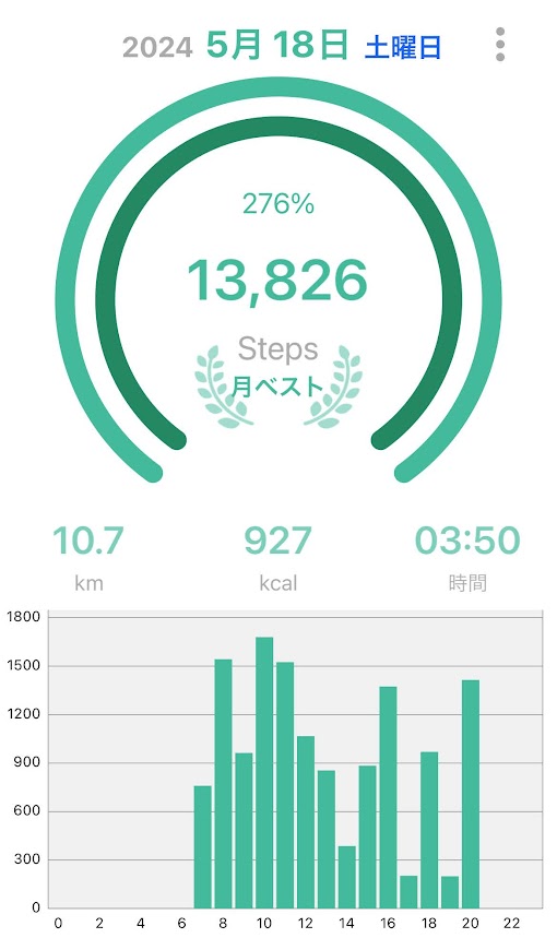 ナゾときっぷ2024 阪急編おてんばむすめの記憶の歌の歩数13826歩